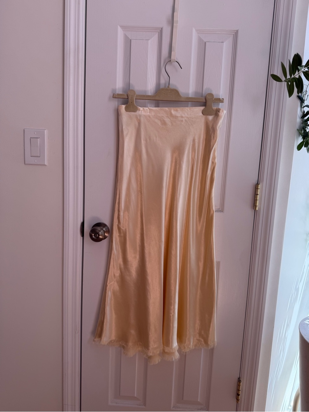 The Row Cream Silk Skirt Bias Cut Size L